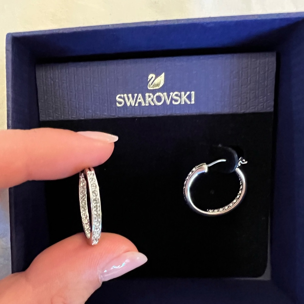 Swarovski Crystal Hoop Earrings